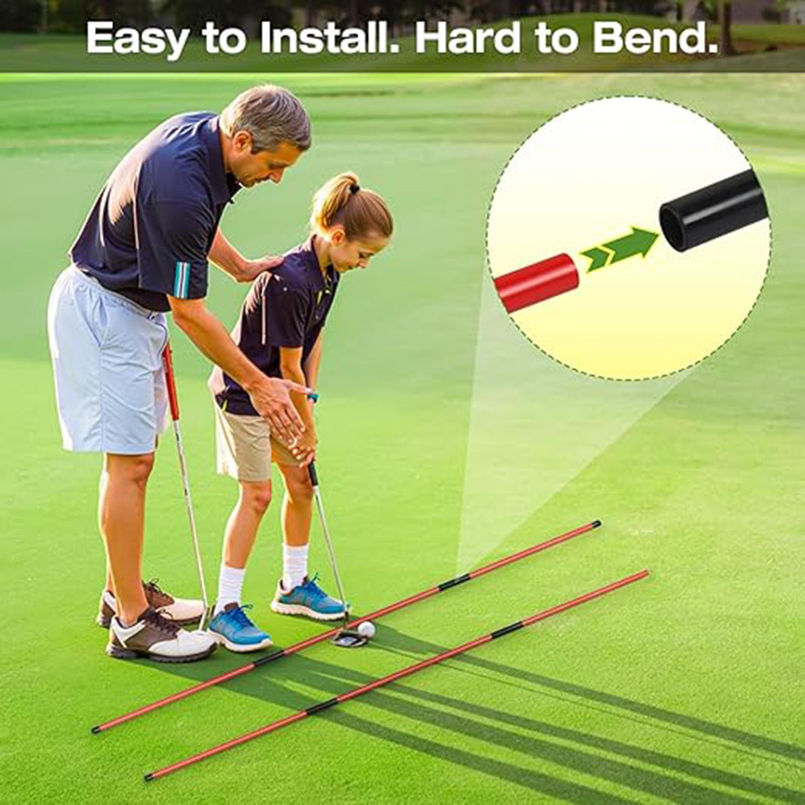 Golf Equipment For Youth - Alignment Stick Holder Adjustable Angle Alignment