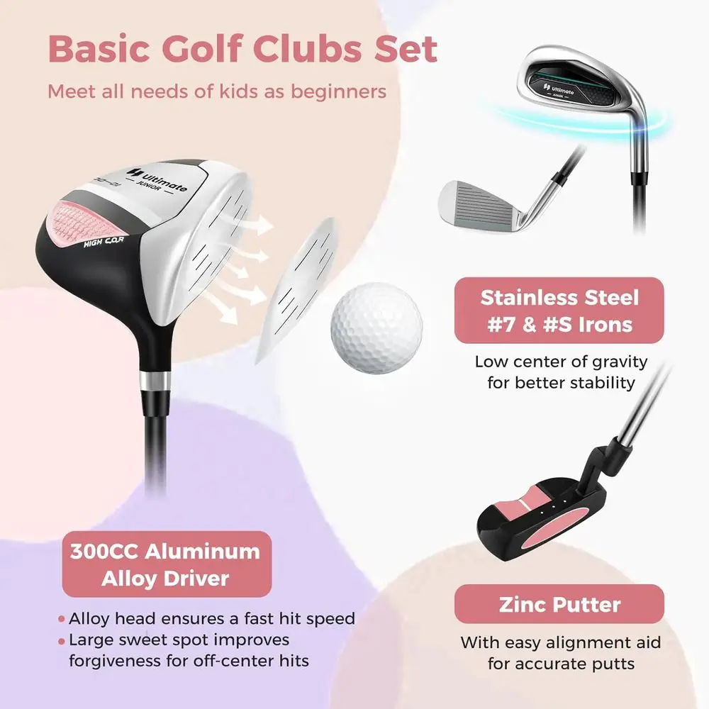 Youth Golf Club Set with Stand - Golf Equipment For Youth 评论和价格