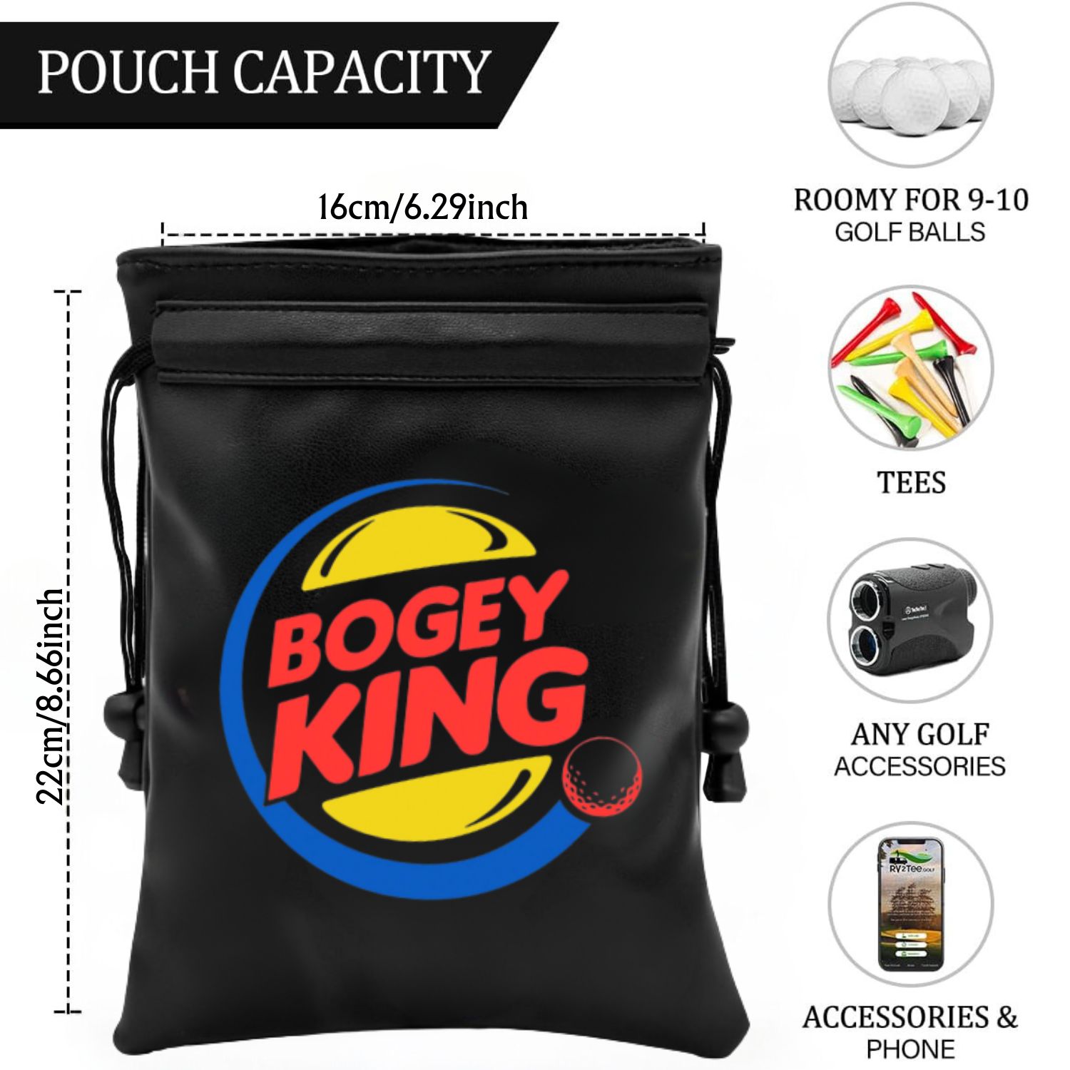 Bogey King Golf Valuables Pouc - Golf Equipment Drawing 评论和价格