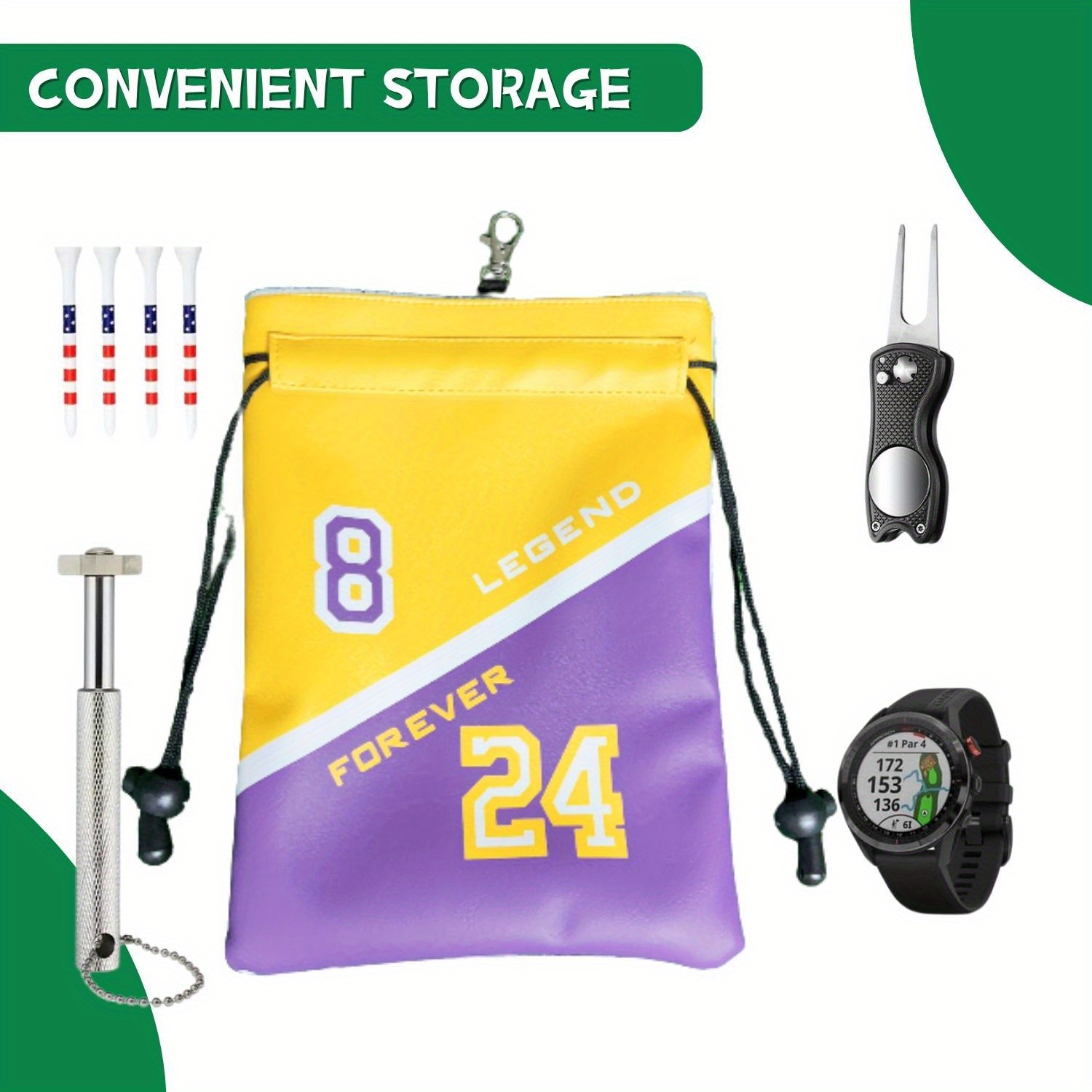 Funny Golf Valuables Pouch NO  - Golf Equipment Drawing 评论和价格