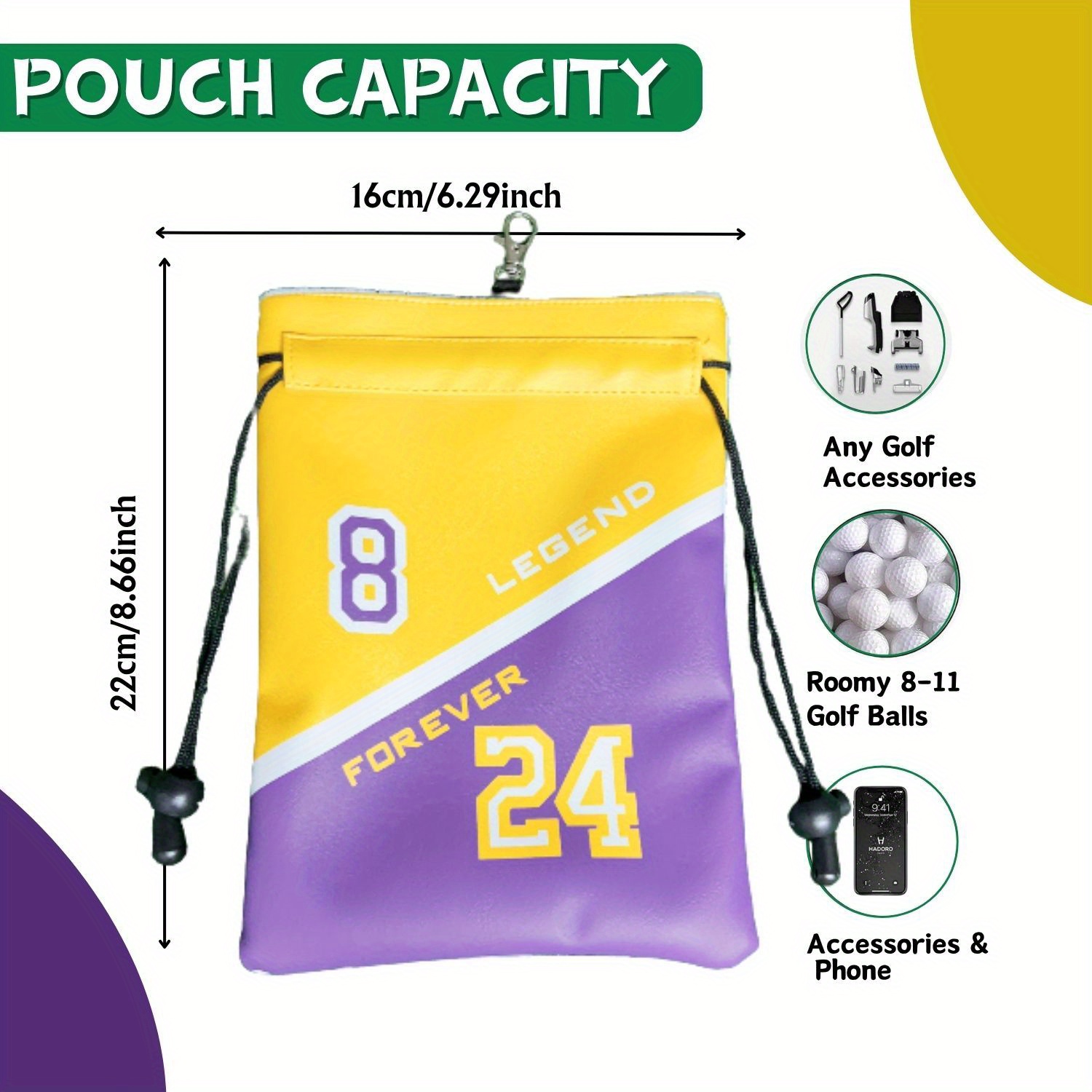 Funny Golf Valuables Pouch NO  - Golf Equipment Drawing 评论和价格