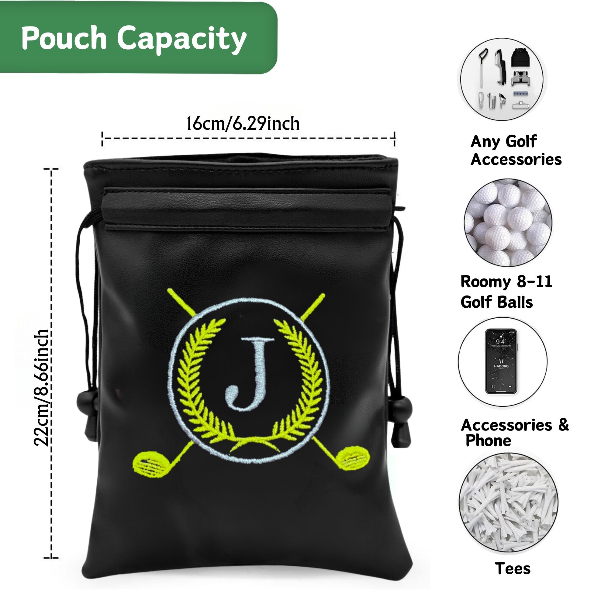 Funny Golf Valuables Pouch, PU - Golf Equipment Drawing 评论和价格