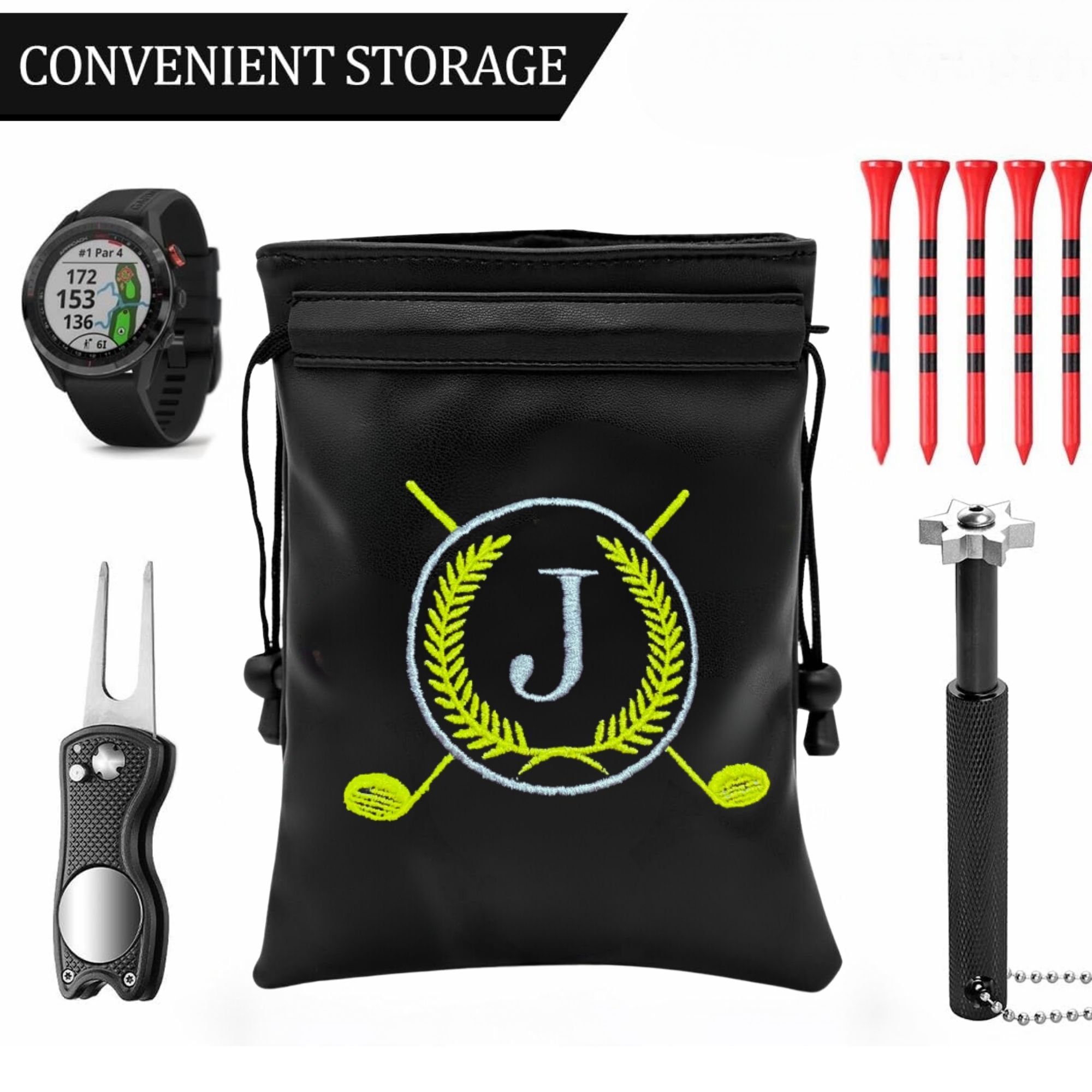 Funny Golf Valuables Pouch, PU - Golf Equipment Drawing 评论和价格