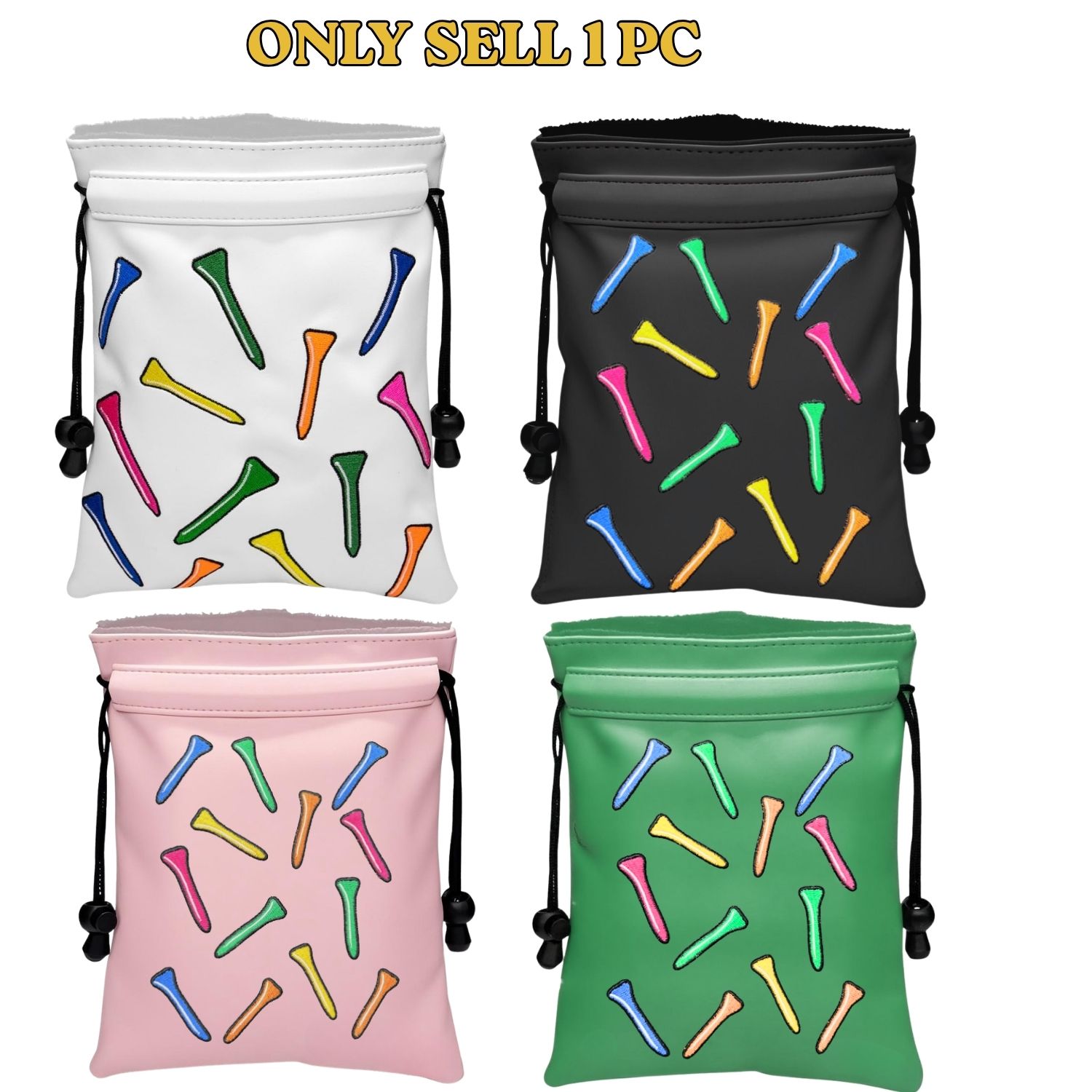 Funny Golf Valuables Pouch Gol - Golf Equipment Drawing 评论和价格