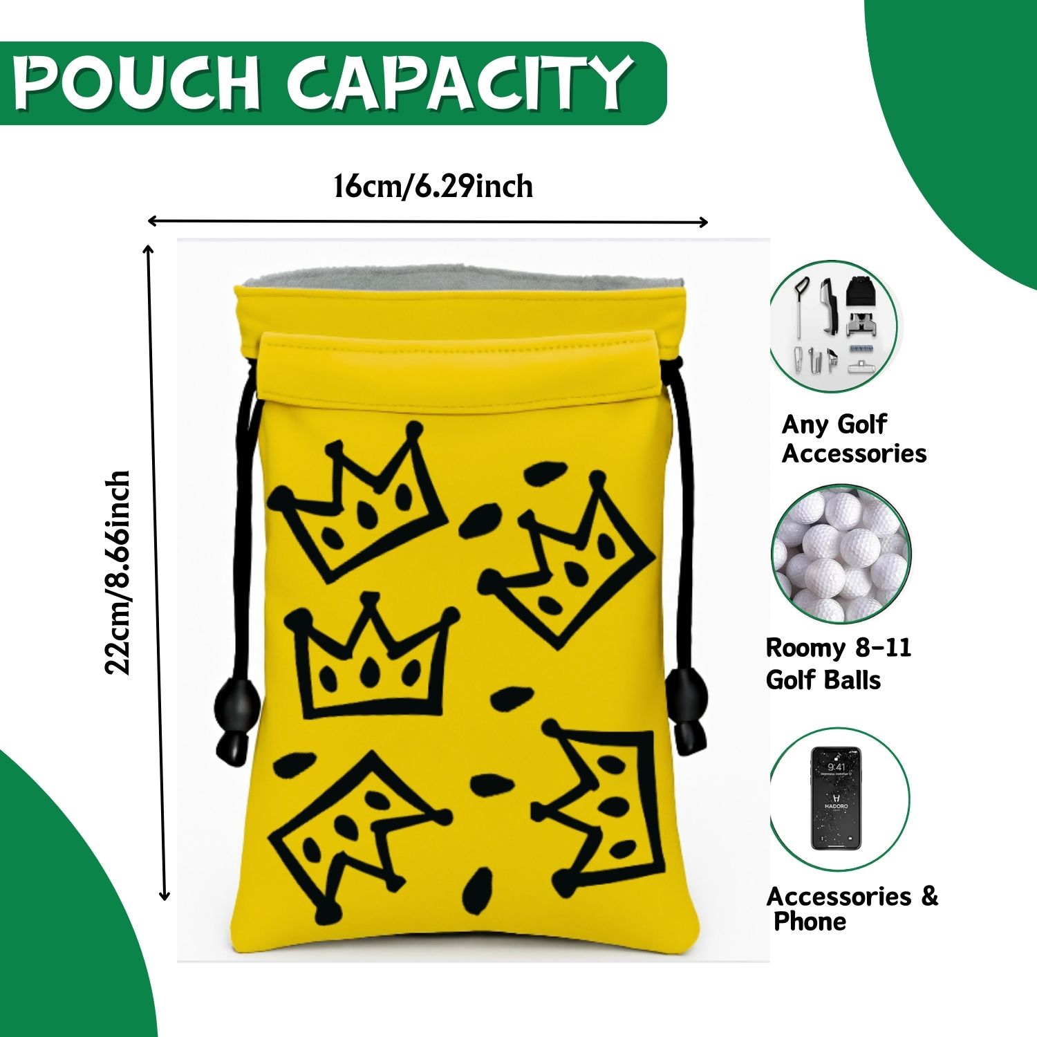 Crown Golf Valuable Item Bag,  - Golf Equipment Drawing 评论和价格