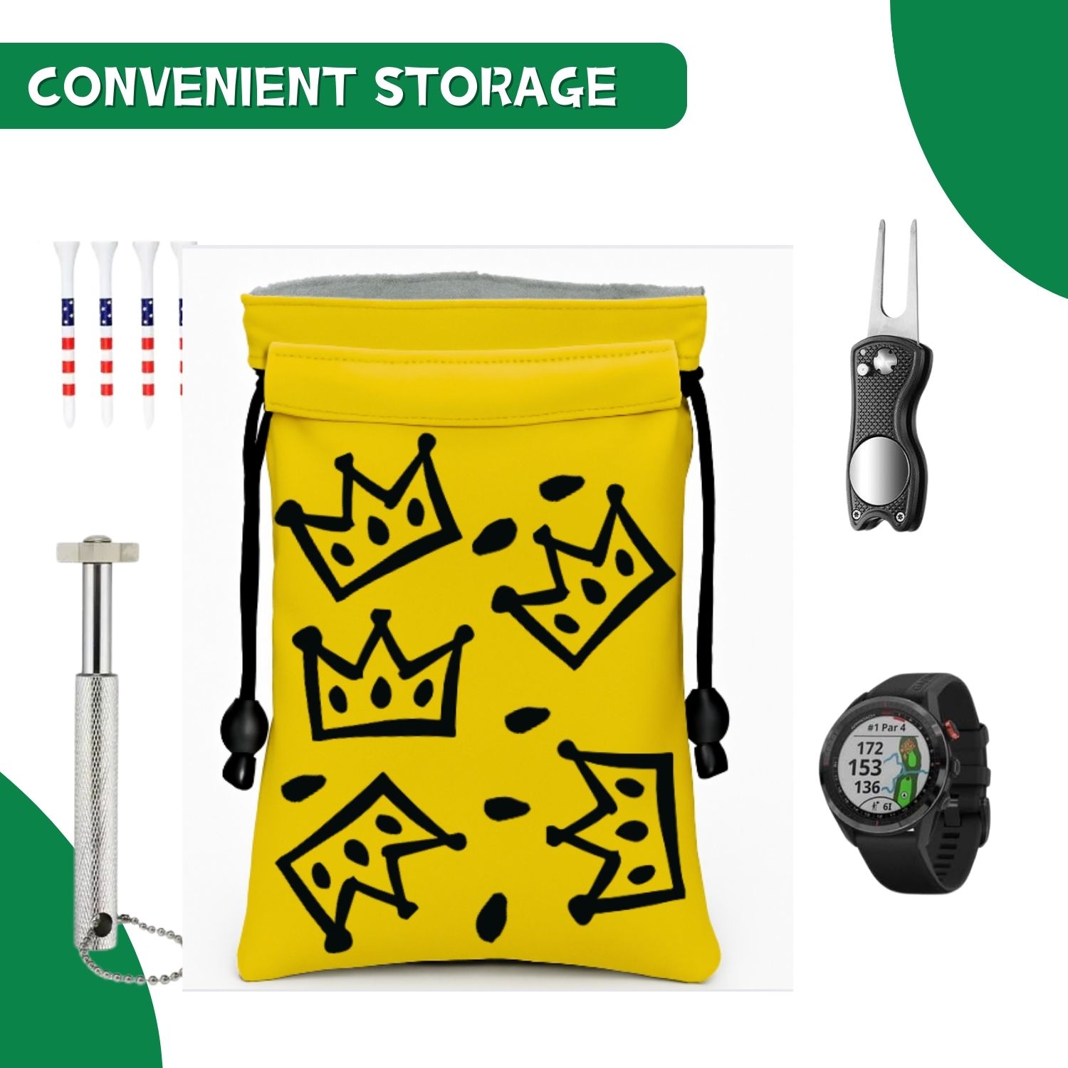 Crown Golf Valuable Item Bag,  - Golf Equipment Drawing 评论和价格