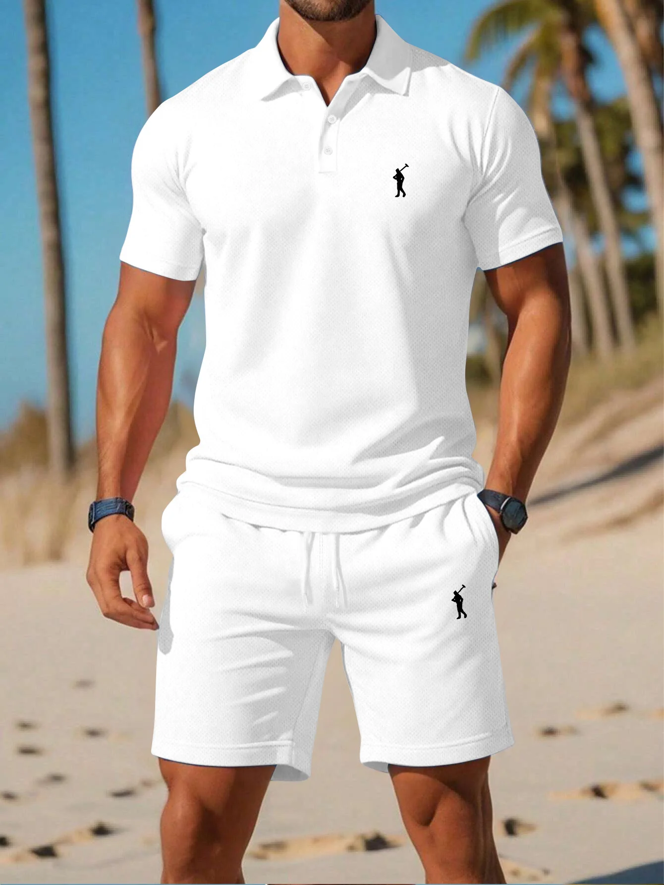Men 2 Piece Golf Outfit Set Br - Golf Equipment Drawing 评论和价格