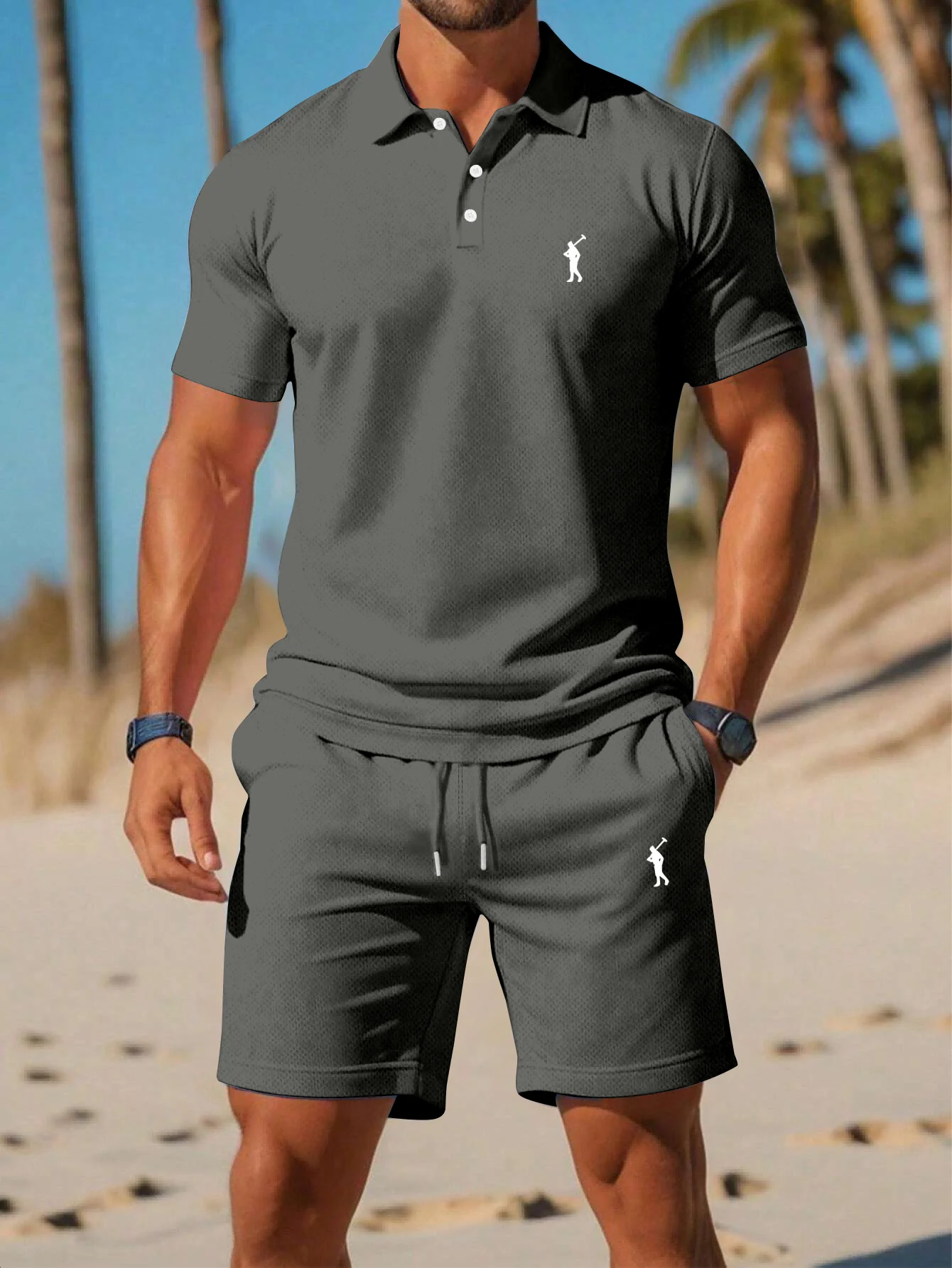 Men 2 Piece Golf Outfit Set Br - Golf Equipment Drawing 评论和价格
