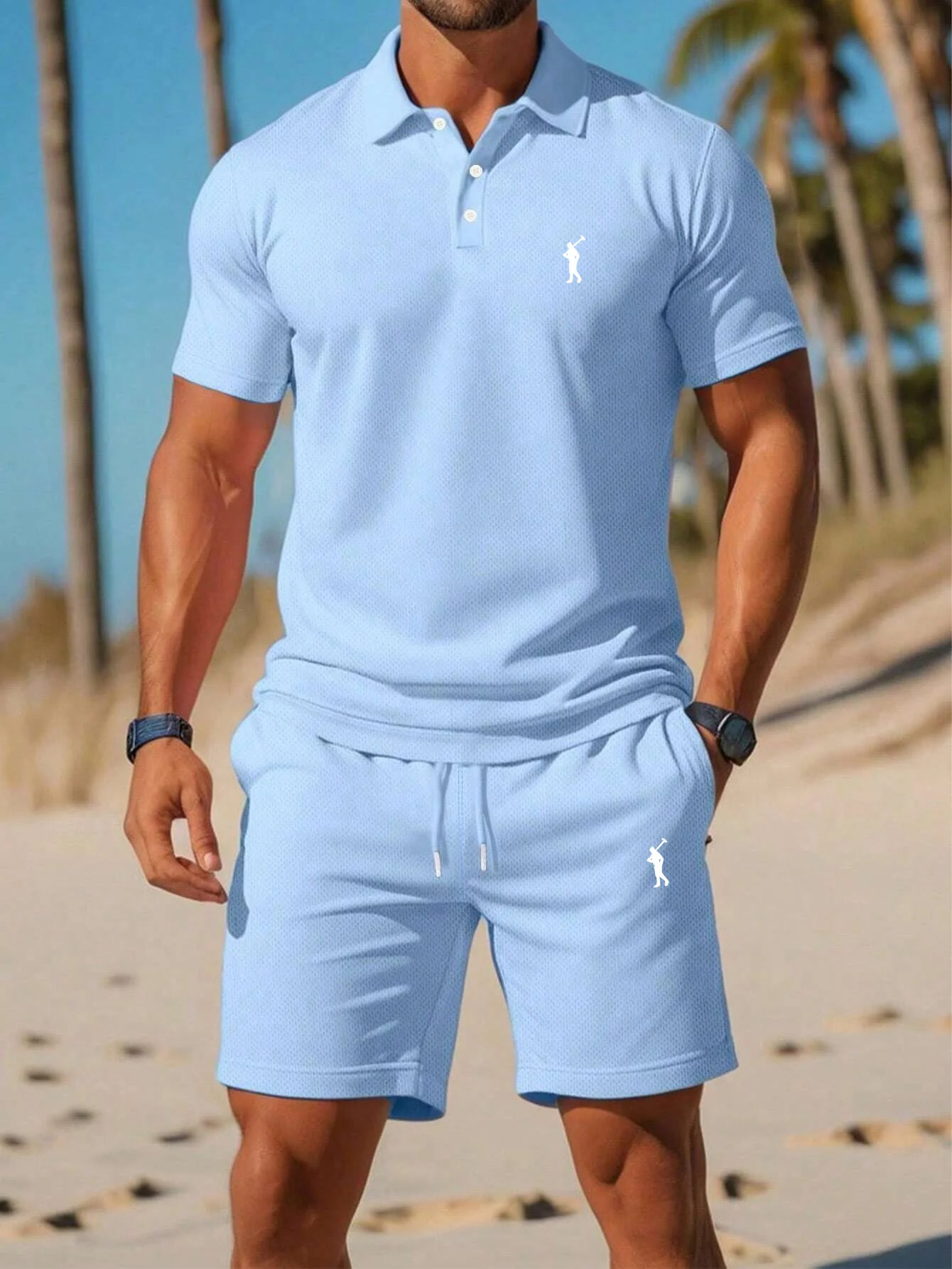 Men 2 Piece Golf Outfit Set Br - Golf Equipment Drawing 评论和价格
