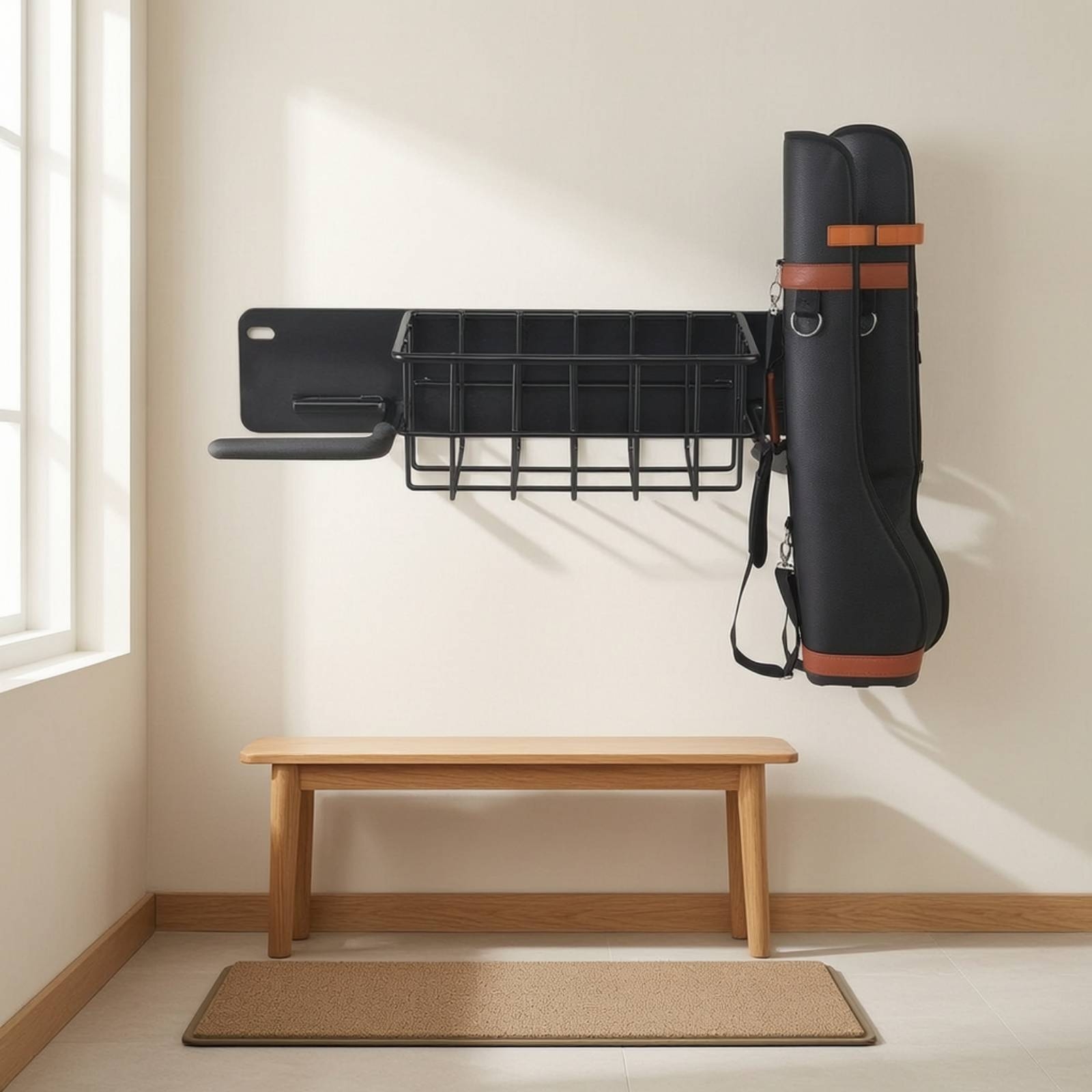 Golf Storage Rack Wall-Mounted - Golf Equipment Garage Organizer 评论和价格