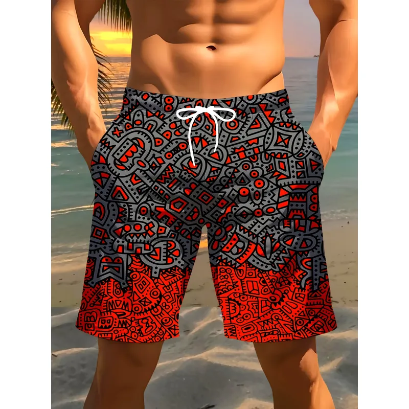 Men's 3D Geometric Print Beach - Golf Equipment Drawing 评论和价格