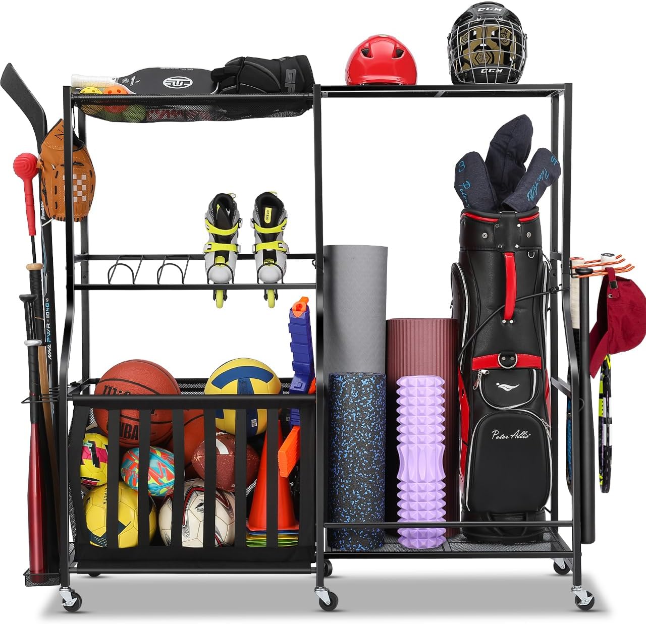 Garage Sports Equipment Organi - Golf Equipment Garage Organizer 评论和价格