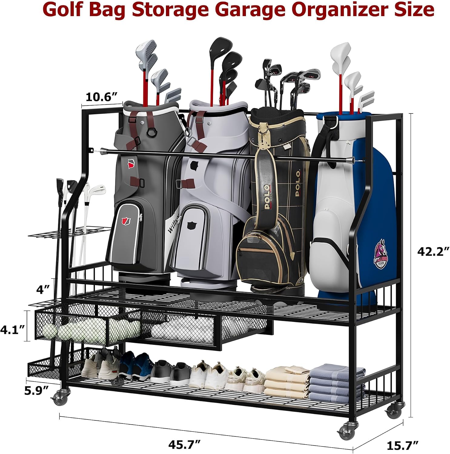 Golf Bag Storage Garage Organi - Golf Equipment Garage Organizer 评论和价格