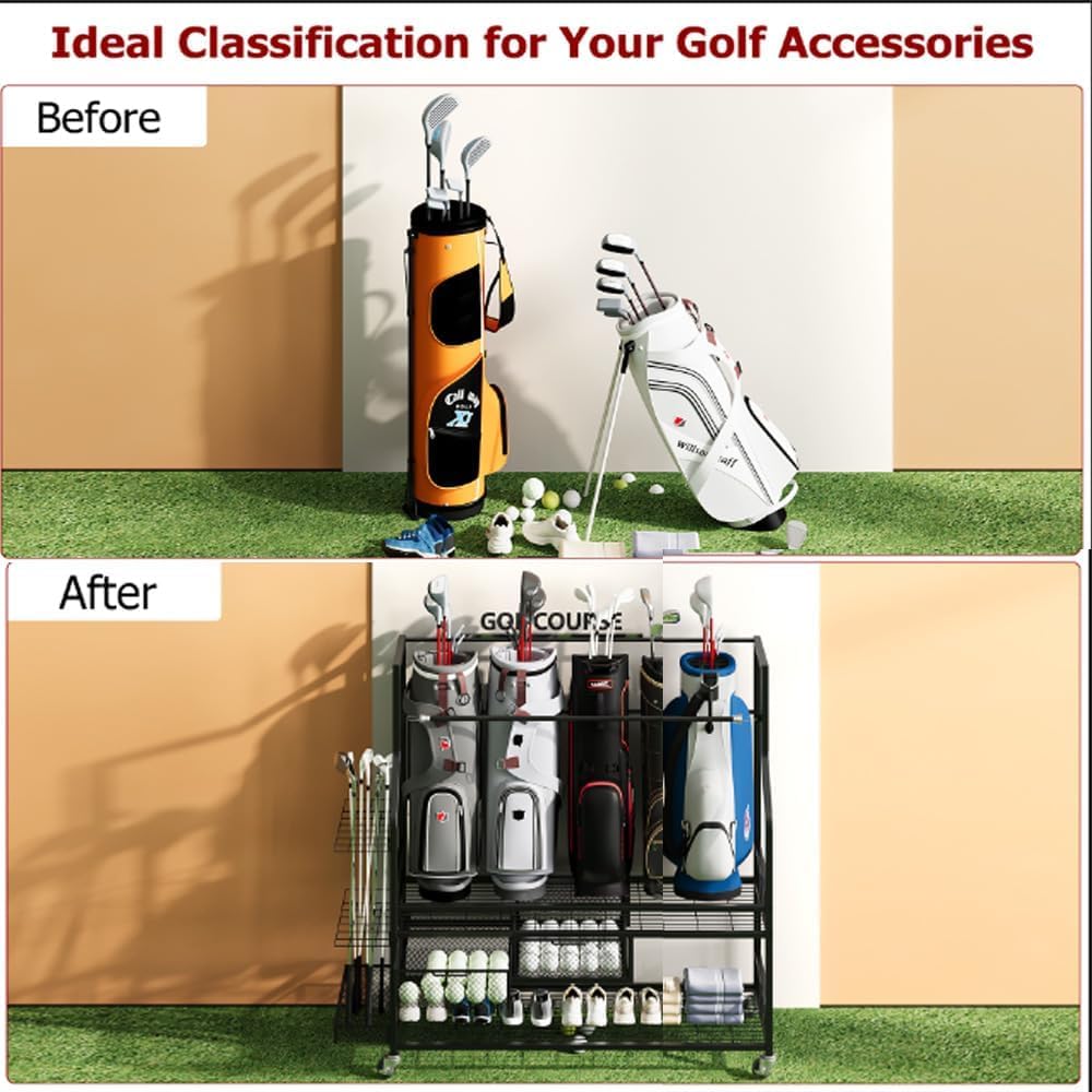 Golf Bag Storage Garage Organi - Golf Equipment Garage Organizer 评论和价格